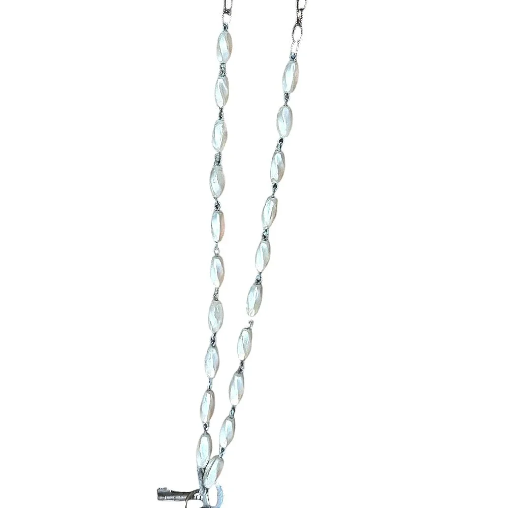 Vintage‎ Handmade Artisan Lock Necklace Rhinestone Key Charm Pendant